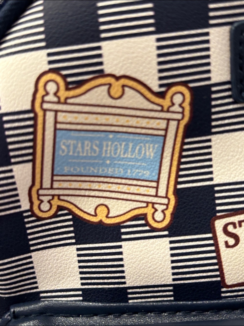 NWT Bioworld Gilmore Girls Stars Hollow Library Checker Mini Backpack - Picture 6 of 10